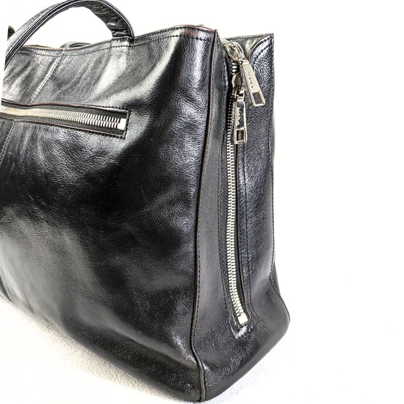 Hobo Black Genuine Leather Tote Bag - Picture 5 of 9